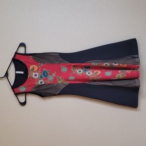 Red and Black Bodycon Dress